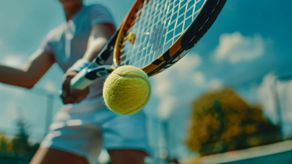 Grupo de jugadores en entrenamiento intensivo de tenis